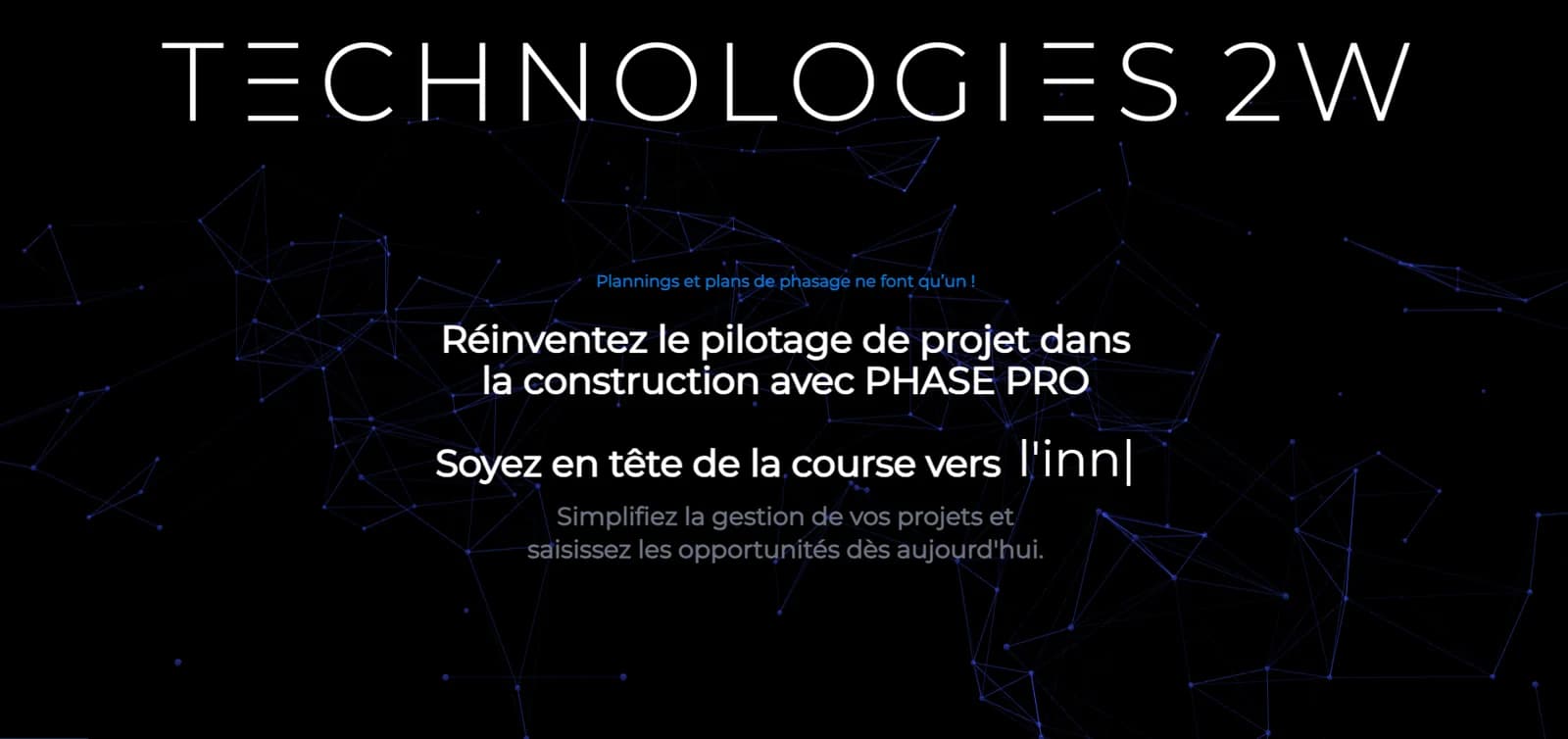 Landing page Technologies 2W