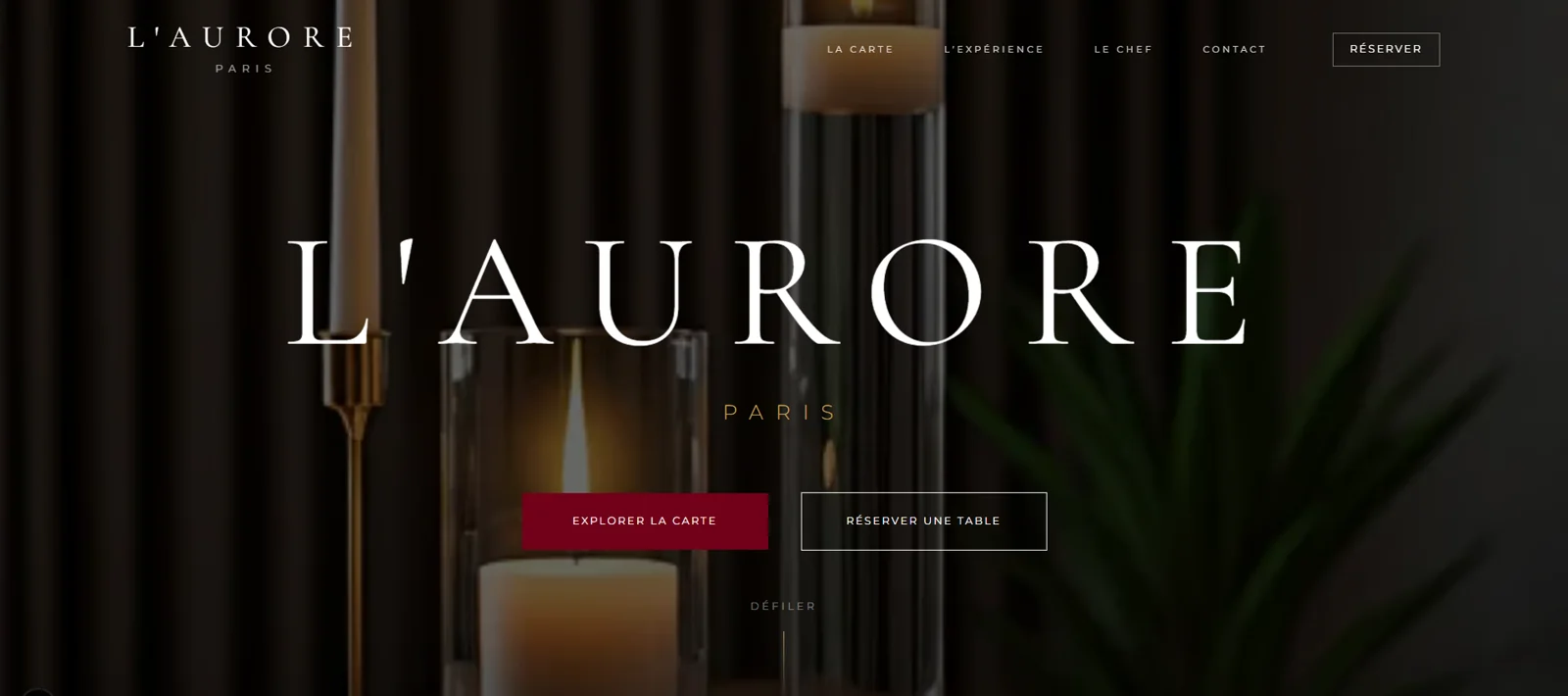 Site vitrine L'Aurore